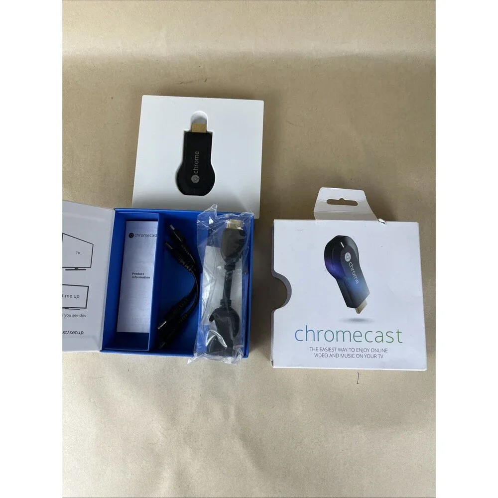 Google Chrome Chromecast 1st Generation 2013 HDMI‎ Media Streamer WiFi TV